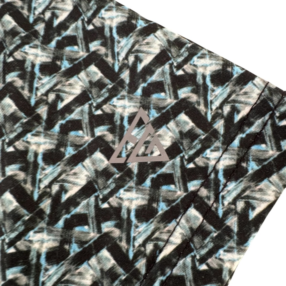 Maelreg 3XL Geometric Abstract Teal Black Men's Performance Golf Polo Shirt - Picture 6 of 8